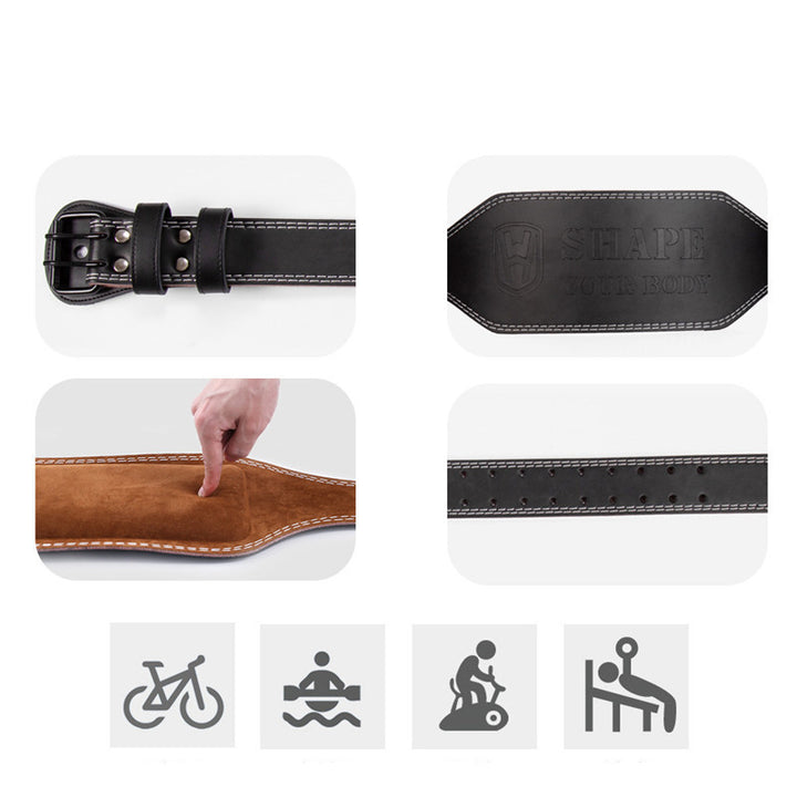Fitness Belt Men and Women, Leather, Weightlifting Squat Exercise